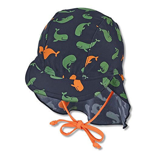 Sterntaler Baby - Jungen Paraplu pet met nekbescherming walvis Sonnenhut, marine, 45 EU von Sterntaler