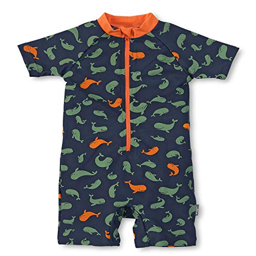 Sterntaler Baby - Jungen Schwimmanzug Wale Badeanzug, Marine, 104 von Sterntaler