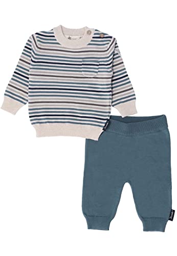 Sterntaler Baby Jungen Set Shirt und lange Hose Set Strick Shirt und Hose Esel Emmi GOTS - Langarmshirt Kinder - graublau, 62 von Sterntaler