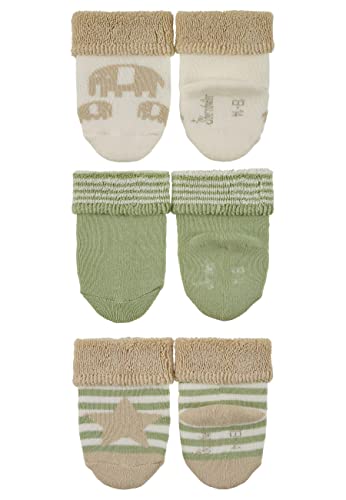 Sterntaler Baby-Jungen Söckchen 3er Elefant Socken, Ecru, 14 von Sterntaler