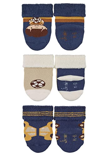 Sterntaler Baby-Jungen Söckchen 3er Fußball Socken, blau, 16 von Sterntaler