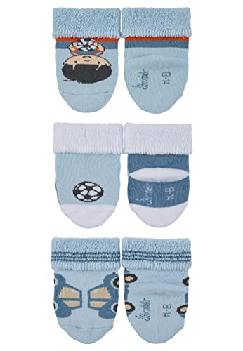 Sterntaler Baby-Jungen Söckchen 3er Fußball Socken, bleu, 14 von Sterntaler