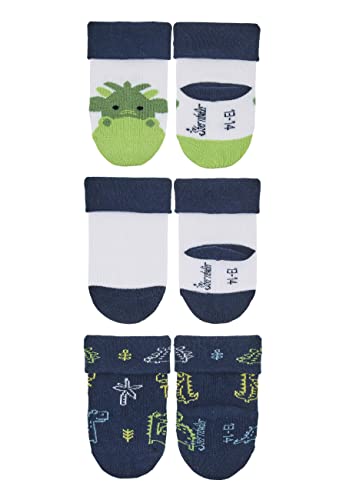 Sterntaler Baby-Jungen Söckchen 3er-Pack Drache Socken, Marine, 16 von Sterntaler