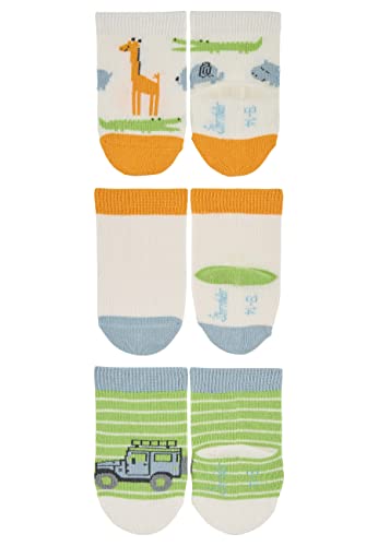 Sterntaler Baby-Jungen Söckchen 3erPack Dschungel Socken, Ecru, 13/14 von Sterntaler