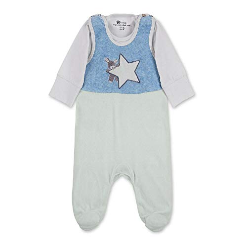 Sterntaler Baby-Jungen Strampler-Set Nicki Emmi Strampelhose, helltürkis, 50 von Sterntaler