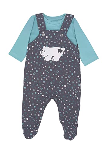 Sterntaler Baby Jungen Strampler-Set Strampler-Set Jersey Eisbär Elia - Strampler Baby, Babybody, Babykleidung - dunkelgrau, 68 von Sterntaler