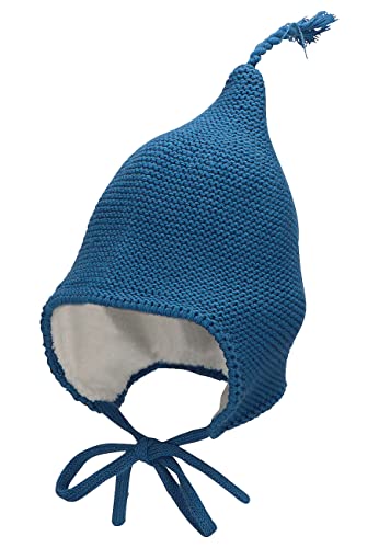 Sterntaler Baby Jungen Strickmütze GOTS - Zipfel Mütze aus Baumwolle Mit Bindeband - Mittelblau, 51 von Sterntaler