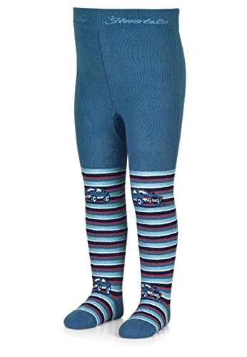 Sterntaler Baby Jungen Strumpfhose Baby Kleinkind Auto mit Ringel Strumpfhose - Babystrumpfhose - Ringel mit Auto Motiv - mittelblau, 74 von Sterntaler