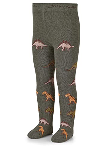 Sterntaler Baby Jungen Strumpfhose Baby Kleinkind Dinos Strumpfhose - Babystrumpfhose - mit Dinos Motiv und Vollplüsch - grün, 68 von Sterntaler