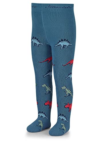 Sterntaler Baby Jungen Strumpfhose Baby Kleinkind Dinos Strumpfhose - Babystrumpfhose - mit Dinos Motiv und Vollplüsch - mittelblau, 62 von Sterntaler