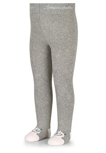 Sterntaler Baby Jungen Strumpfhose Baby Kleinkind Yeti Strumpfhose - Babystrumpfhose - mit Yeti Motiv und Vollplüsch - hellgrau meliert, 74 von Sterntaler