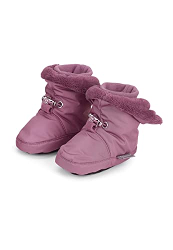 Sterntaler Baby Jungen Uni Babyschuh - Babystiefel, Babystiefelchen - Mid-Top Babyschuh mit rutschfester Gummi Sohle - brombeer, 15-16 von Sterntaler