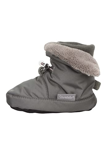 Sterntaler Baby Jungen Uni Babyschuh - Babystiefel, Babystiefelchen - Mid-Top Babyschuh mit rutschfester Gummi Sohle - dunkelgrün, 18 von Sterntaler