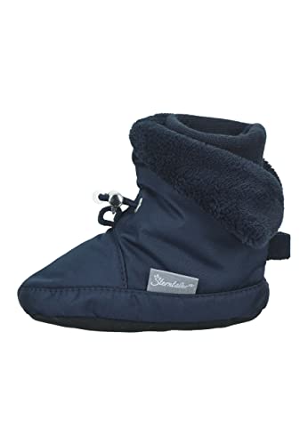 Sterntaler Baby Jungen Uni Babyschuh - Babystiefel, Babystiefelchen - Mid-Top Babyschuh mit rutschfester Gummi Sohle - marine, 18 von Sterntaler