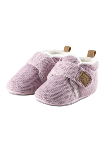 Sterntaler Baby Krabbelschuh aus Strick, Mädchen - Baby Schuhe in Strickoptik mit aufgenähter und rutscchfester Sohle - gefüttert mit Teddyflausch und aus langlebigem Material, rosa melange, 16 von Sterntaler