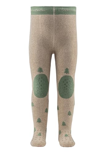 Sterntaler Baby Krabbelstrumpfhose mit Motiv Weihnachten Unisex - Anti-Rutsch-Noppen - Krabbelhose Baby mit Po-Motiv - beige, 80 von Sterntaler