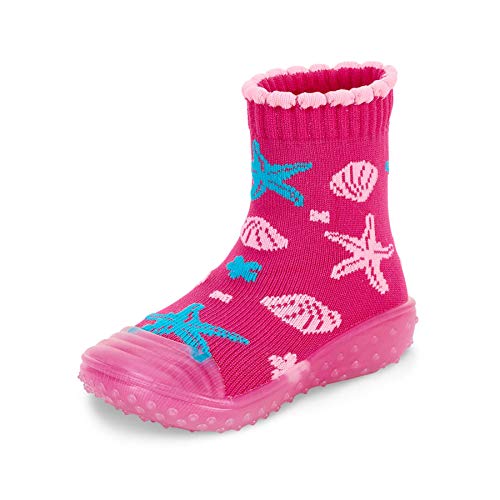Sterntaler Baby - Mädchen Adventure-Socks, Socke mit Gummisohle, Wasserschuh, Größe: 23/24, Magenta von Sterntaler