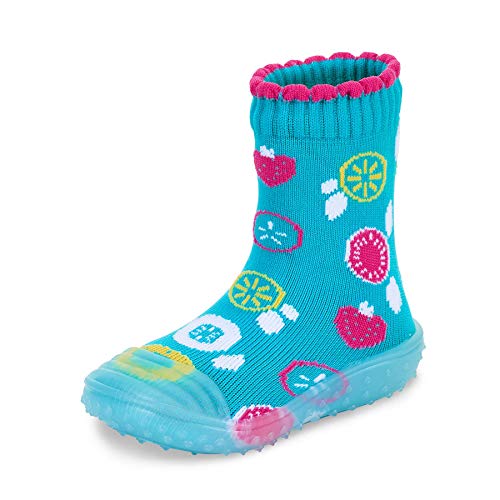 Sterntaler Baby - Mädchen Avanceret sokker frugter Hausschuh Socken, Türkis, 24 EU von Sterntaler