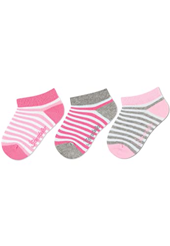 Sterntaler Baby Mädchen Baby Socken Sneaker-Söckchen 3er Pack Ringel - Socken Baby, Babysöckchen - aus Baumwolle - brombeer, 18 von Sterntaler