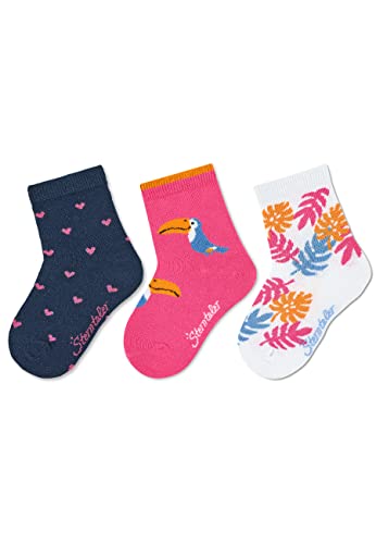 Sterntaler Baby Mädchen Baby Socken Söckchen 3er-Pack Herzen - Socken Baby, Babysöckchen, Babysocken - aus Baumwolle - marine, 18 von Sterntaler