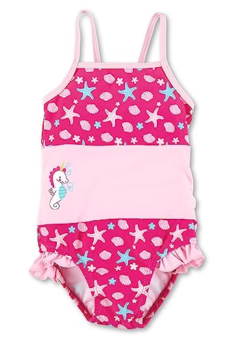 Sterntaler Baby - Mädchen Badeanzug Sealife Badeanzug, Magenta, 80 von Sterntaler