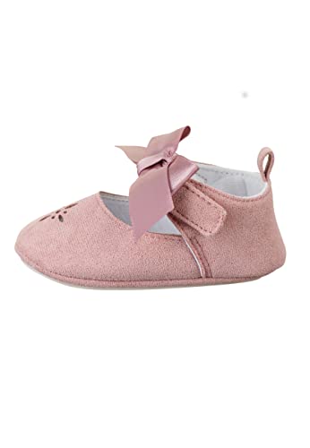 Sterntaler Baby Mädchen Ballerina Baby Babyballerina Schleife - Babyschuhe - mit rutschfester Herzchensohle - zartrosa, 15/16 EU von Sterntaler