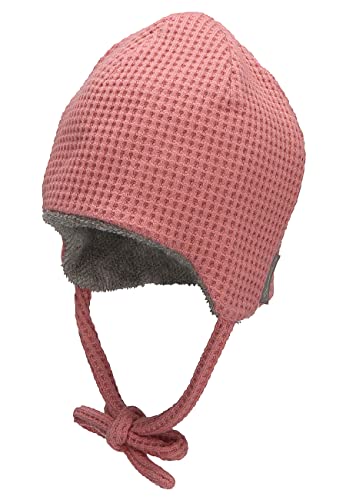 Sterntaler Baby Mädchen Beanie Mütze - Waffeloptik Kinderbeanie aus Viskose mit Bindeband - Rosa, 45 von Sterntaler