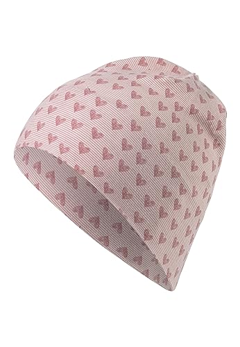 Sterntaler Beanie Herzen - Modische Babymütze aus Jersey mit allover Druck - Mädchen Beanie Mütze - Baby und Kinder Übergangsmütze, mattrosa, Größe 45 Sterntaler Beanie Herzen - Modische Babymütze aus Jersey mit allover Druck - Mädchen Beanie Mütze - Baby und Kinder Übergangsmütze, mattrosa, Größe 45 von Sterntaler