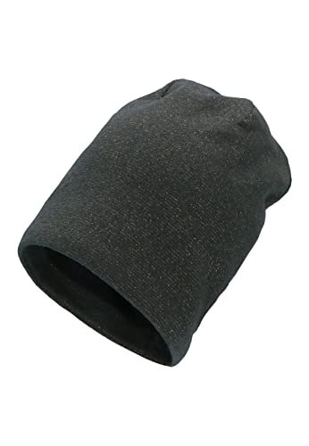 Sterntaler Baby Mädchen Beanie Baby Slouch-Beanie Lurex Mütze - Beanie Baby, Kinderbeanie - aus Strick mit Baumwollfleece - dunkelgrau, 51 von Sterntaler