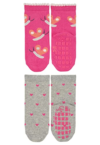 Sterntaler Baby-Mädchen Doppelpack Schmetterling ABS Söckchen, pink, 18 von Sterntaler