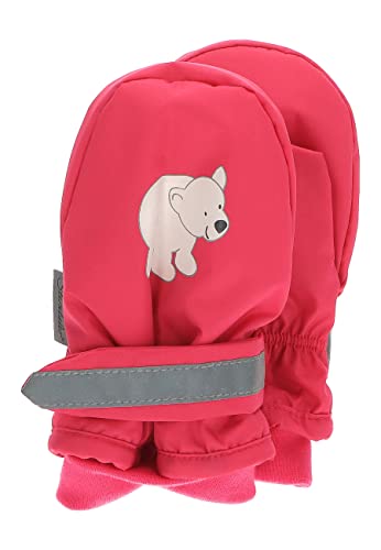 Sterntaler Unisex Kinder Daumen Eisbär Fäustlinge, Magenta, 1 von Sterntaler