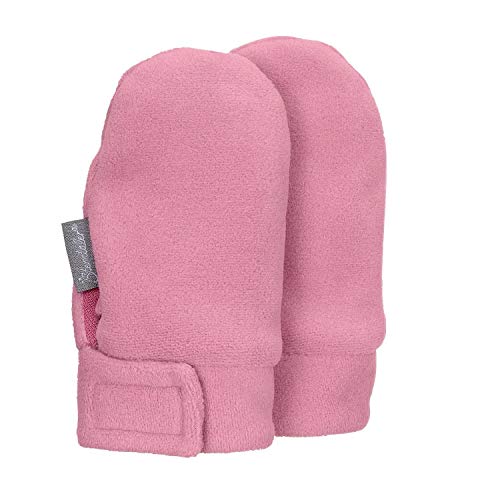 Sterntaler - Baby Mädchen Fäustlinge Handschuhe Fleece mit Klettverschluss ohne Finger, perlrosa - 4301400, Größe 0 von Sterntaler