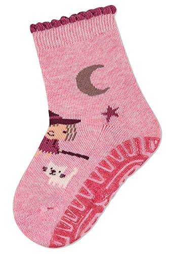 Sterntaler Baby Mädchen Fliesen Socken Baby Glitzer-Flitzer AIR Hexe Strümpfe - Fliesen Rutsch Socken Baby - mit Vollplüsch - rosa meliert, 18 von Sterntaler