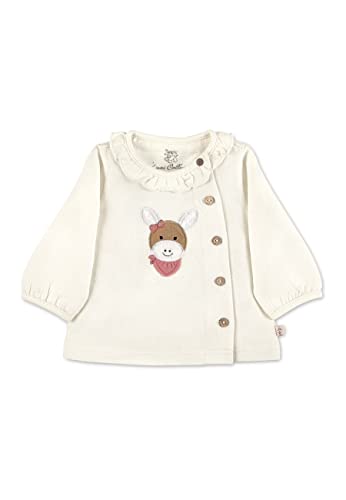 Sterntaler Baby Mädchen Langarmshirt Baby GOTS Langarm-Shirt mit Struktur - Baby Shirt Langarm - mit Esel Applikation und Knopfleiste - beige, 56 von Sterntaler