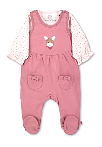 Sterntaler Baby Mädchen Strampler GOTS Set Emmi - Strampler Baby, Babystrampler - aus Single Jersey mit Esel Applikation - rosa, 62 von Sterntaler