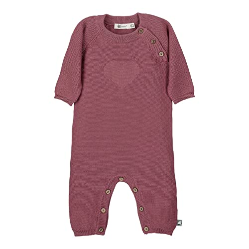 Sterntaler Baby-Mädchen GOTS Strick-Einteiler Heart, rosa, 62 von Sterntaler