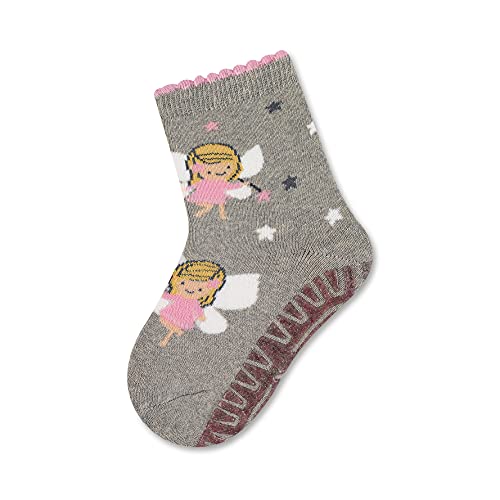 Sterntaler Baby-Mädchen Glitzer-Flitzer Soft Fee Hausschuh-Socken, Hellgrau Mel, 20 von Sterntaler