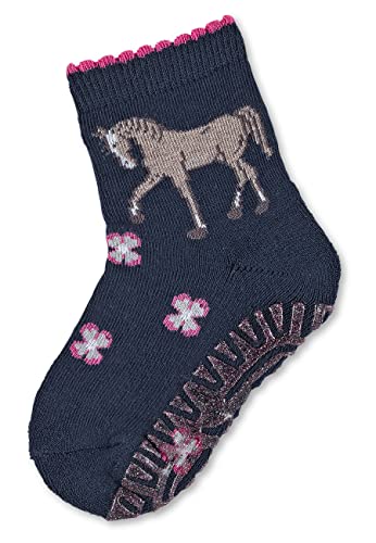 Sterntaler Baby - Mädchen Glitzer-flitzer Air Pferd Socken, Marine, 17-18 EU von Sterntaler