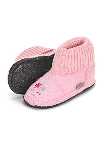 Sterntaler Baby Mädchen Hausschuhe Baby Hausschuhe Einhorngesicht Babyschuh - Hausschuhhe Baby - Mid-Top Babyschuh mit Kunststoff Sohle - flieder, 20 von Sterntaler