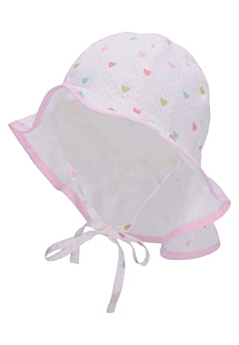 Sterntaler Baby Mädchen Hut Baby Sonnenhut Herzi - Baby Hut, Kopfbedeckung Baby Sommer, Sommerhut Baby - aus Baumwolle - beige, 45 von Sterntaler