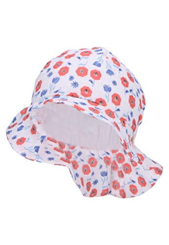 Sterntaler Baby Mädchen Hut Baby Sonnenhut Mohnblumen - Baby Hut, Kopfbedeckung Baby Sommer, Sommerhut Baby - aus Baumwolle - rosa, 47 von Sterntaler