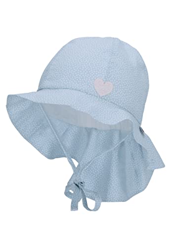 Sterntaler Baby Mädchen Hut Baby Sonnenhut Tupfen - Baby Hut, Kopfbedeckung Baby Sommer, Sommerhut Baby - aus Baumwolle - himmelblau, 45 von Sterntaler