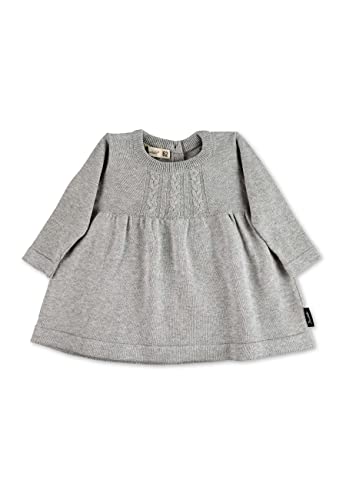 Sterntaler Baby Mädchen Kleid Baby Strick GOTS Strick-Kleid Zopfmuster Kinderkleid - Langarm mit Knopfleiste und Rundhalsausschnitt - rauchgrau, 62 von Sterntaler