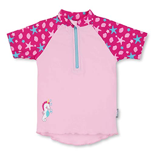 Sterntaler Baby - Mädchen Zwemshirt met korte mouwen Sealife Rash Guard Shirt, Rosa, 74/80 cm von Sterntaler