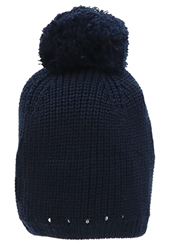 Sterntaler Baby Mädchen Mütze Baby Bommelmütze Ziernieten Mütze - Mütze Baby, Kappe Kinder - gefüttert mit Baumwollfleece - marine, 49 von Sterntaler