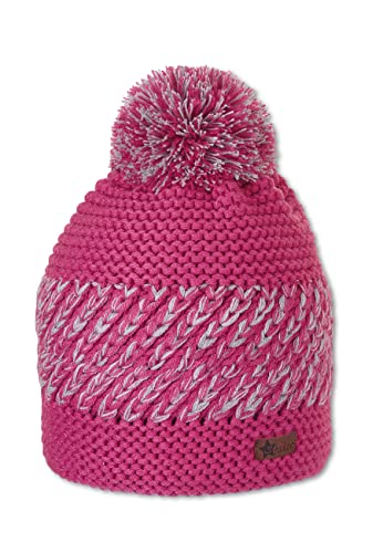 Sterntaler Baby - Mädchen Mütze Baby Bommelstrickmütze Mustermix, Rosa, 51 von Sterntaler