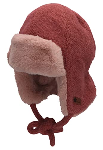 Sterntaler Baby Mädchen Mütze Baby Fliegermütze uni Mütze - Mütze Baby, Kappe Kinder - mit Ohrenklappen und Bindeband - brombeer, 49 von Sterntaler