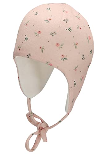 Sterntaler Baby Mädchen Mütze Baby Inka Blümchen Mütze - Mütze Baby, Kappe Kinder - bedruckt mit Blumen und Bindeband - rosa, 35 von Sterntaler