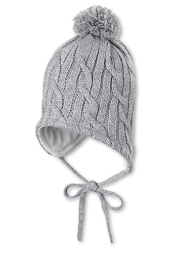 Sterntaler Baby - Mädchen Strickmütze M tze, silber mel., 43 EU von Sterntaler