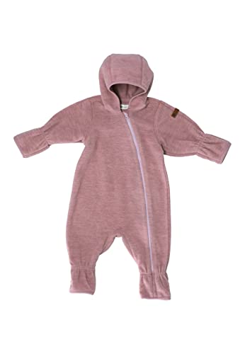 Sterntaler Baby Mädchen Overall Baby Melange Overall - Overall Baby - aus Microfleece mit Stickerei und Reißverschluss - lila, 68 von Sterntaler